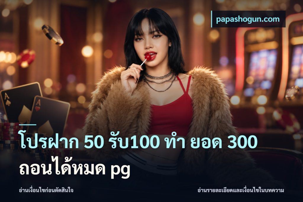 โปรฝาก 50 รับ100 ทํา ยอด 300 ถอนได้หมด pg