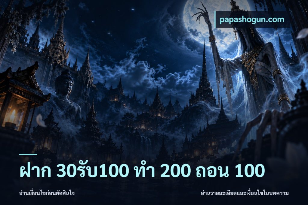 ฝาก 30รับ100 ทํา 200 ถอน 100