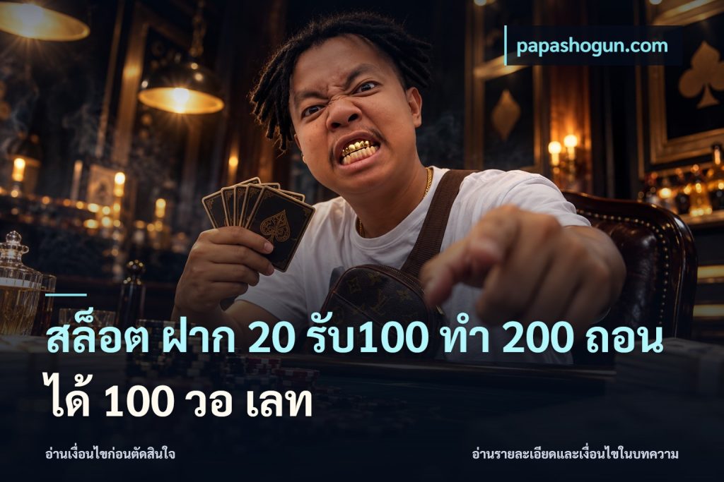 สล็อต ฝาก 20 รับ100 ทํา 200 ถอนได้ 100 วอ เลท
