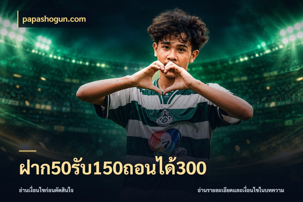 ฝาก50รับ150ถอนได้300 จับประเด็นยอดรับก่อนเลือกความสนุก กับ papashogun.com