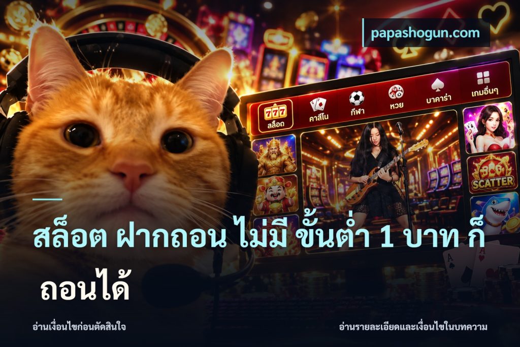 สล็อต ฝากถอน ไม่มี ขั้นต่ำ 1 บาท ก็ ถอนได้