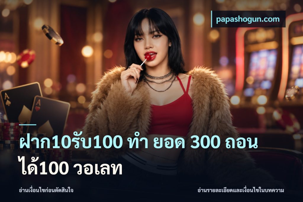 ฝาก10รับ100 ทํา ยอด 300 ถอนได้100 วอเลท