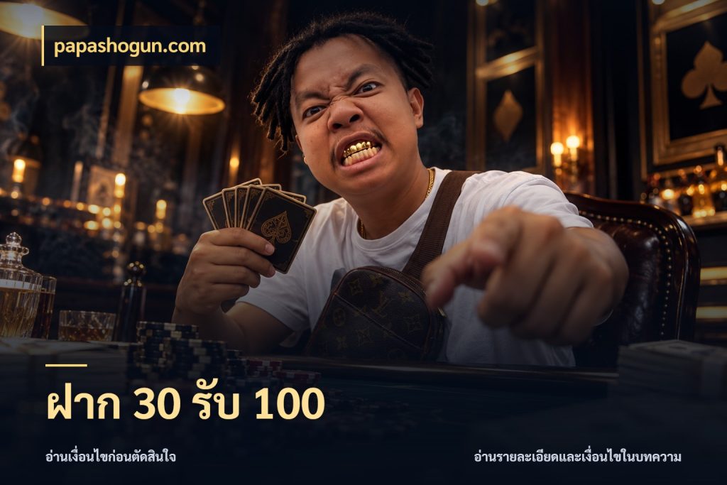 ฝาก 30 รับ 100 จับประเด็นยอดรับก่อนเลือกความสนุก สไตล์ papashogun.com