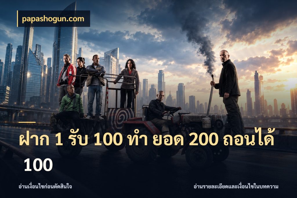 ฝาก 1 รับ 100 ทํา ยอด 200 ถอนได้ 100 เครดิตกับรูปแบบโปรที่ตรงใจ กับ papashogun.com