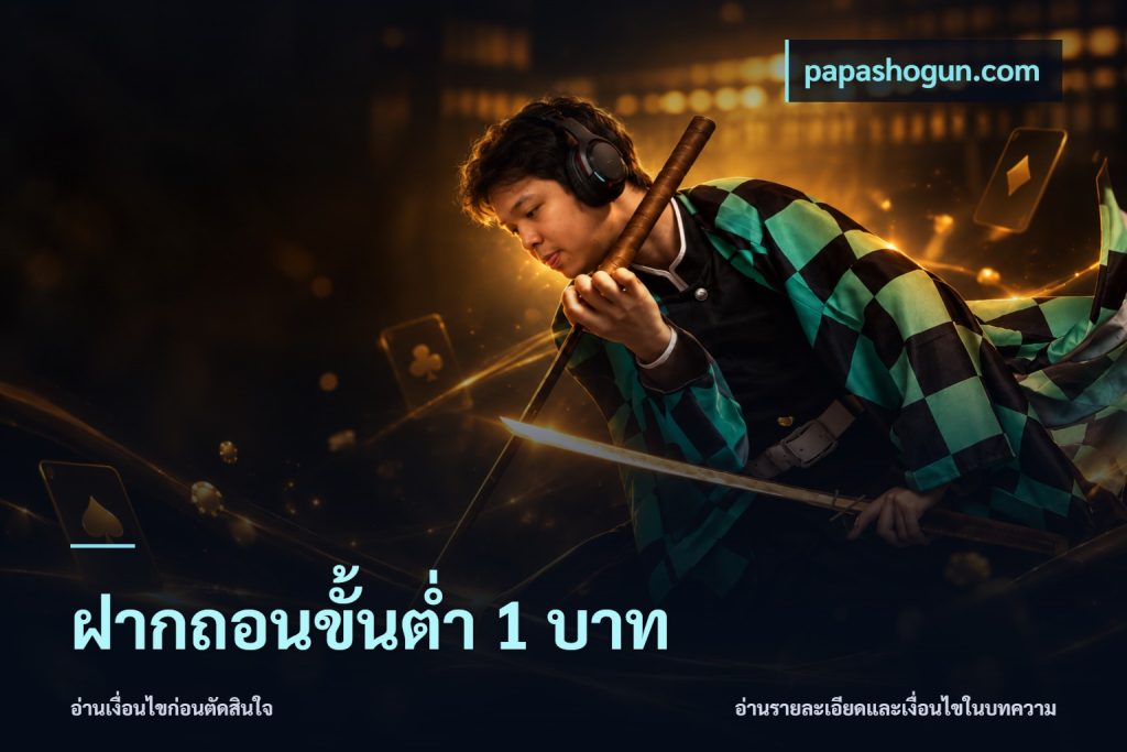 ฝากถอนขั้นต่ำ 1 บาท