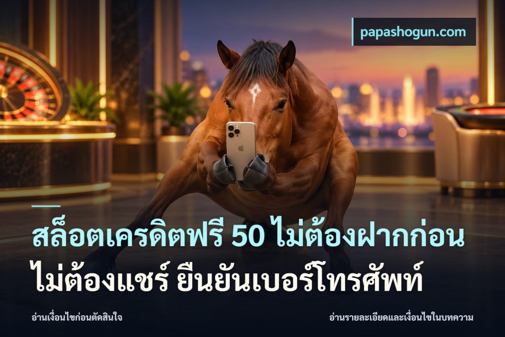 สล็อตเครดิตฟรี 50 ไม่ต้องฝากก่อน ไม่ต้องแชร์ ยืนยันเบอร์โทรศัพท์