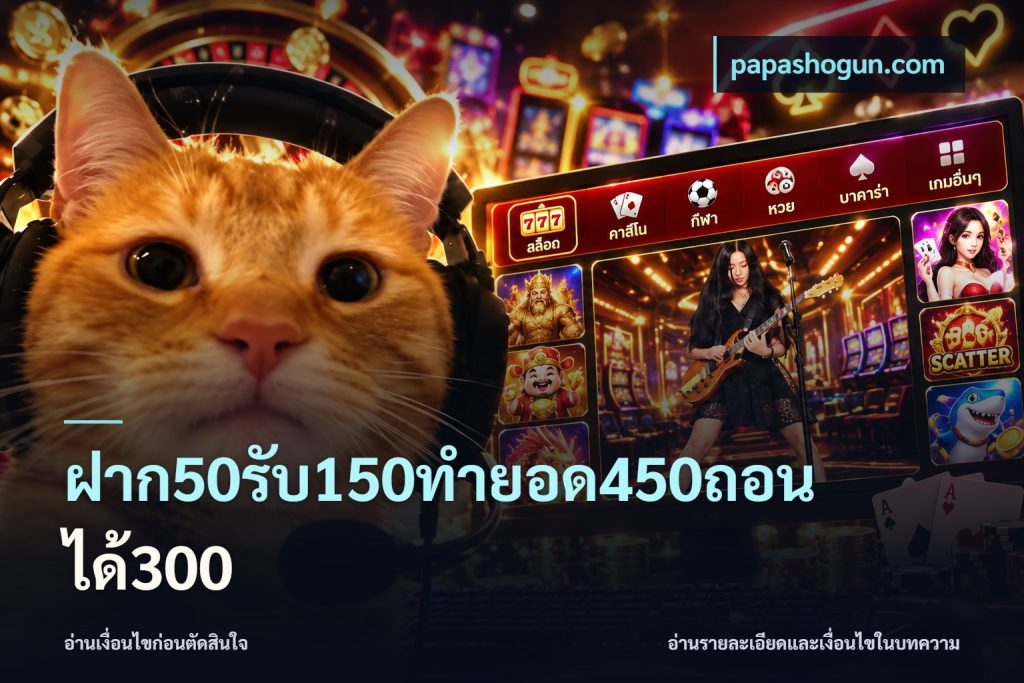 ฝาก50รับ150ทำยอด450ถอนได้300