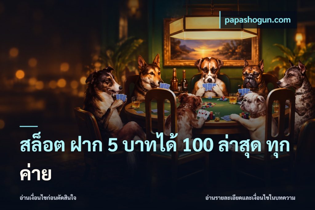 สล็อต ฝาก 5 บาทได้ 100 ล่าสุด ทุกค่าย