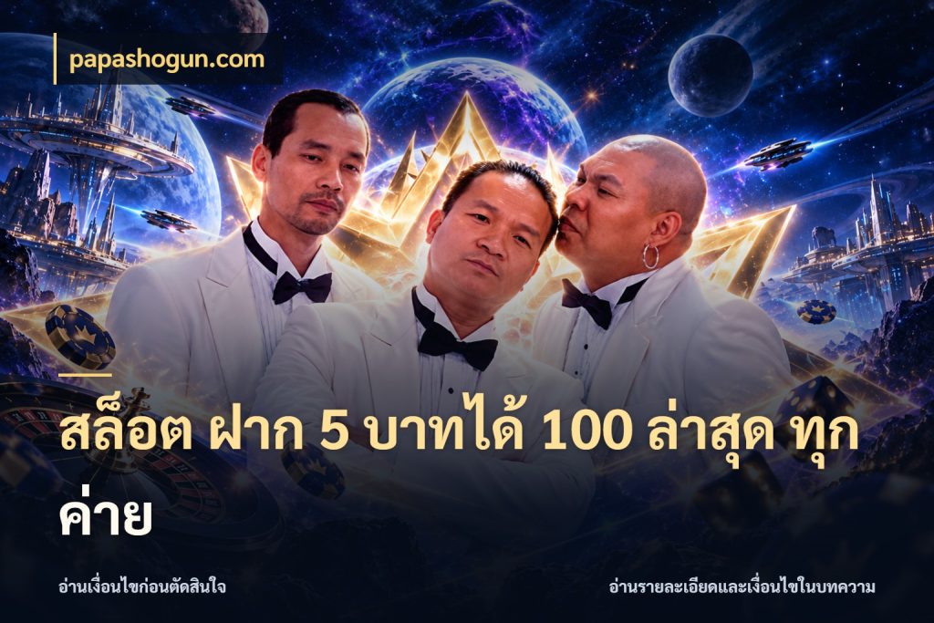สล็อต ฝาก 5 บาทได้ 100 ล่าสุด ทุกค่าย papashogun.com จับประเด็นยอดรับก่อนเลือกความสนุก