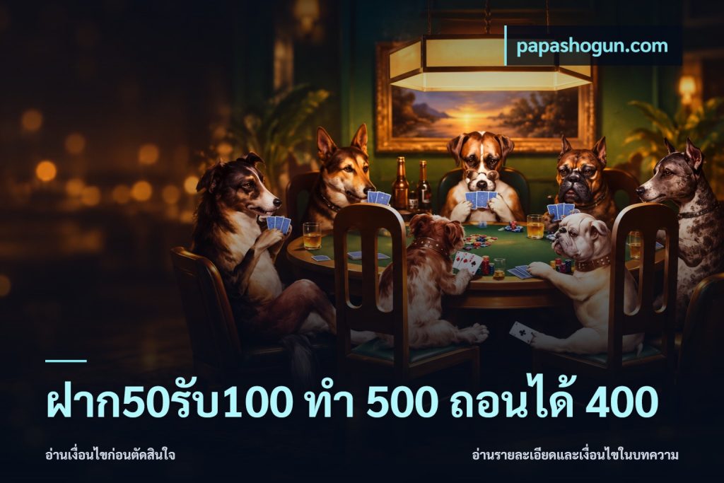ฝาก50รับ100 ทํา 500 ถอนได้ 400