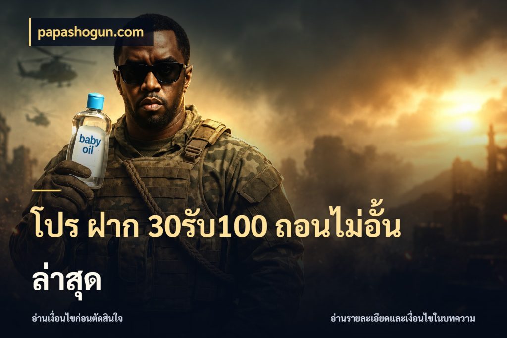 โปร ฝาก 30รับ100 ถอนไม่อั้น ล่าสุด สายโบนัสเลือกจังหวะสนุกได้อย่างไร ในมุม papashogun.com