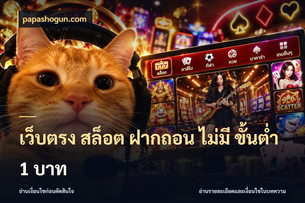 เว็บตรง สล็อต ฝากถอน ไม่มี ขั้นต่ำ 1 บาท papashogun.com จัดจังหวะสนุกให้เข้ากับงบที่ตั้งไว้
