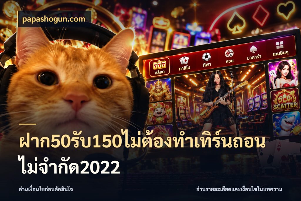 ฝาก50รับ150ไม่ต้องทําเทิร์นถอนไม่จํากัด2022 ยอดฝากและยอดรับในมุมของคนชอบลุ้น กับ papashogun.com