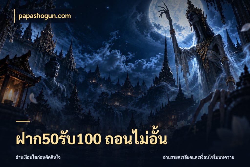 ฝาก50รับ100 ถอนไม่อั้น สีสันของโปรฝากและยอดรับ กับ papashogun.com