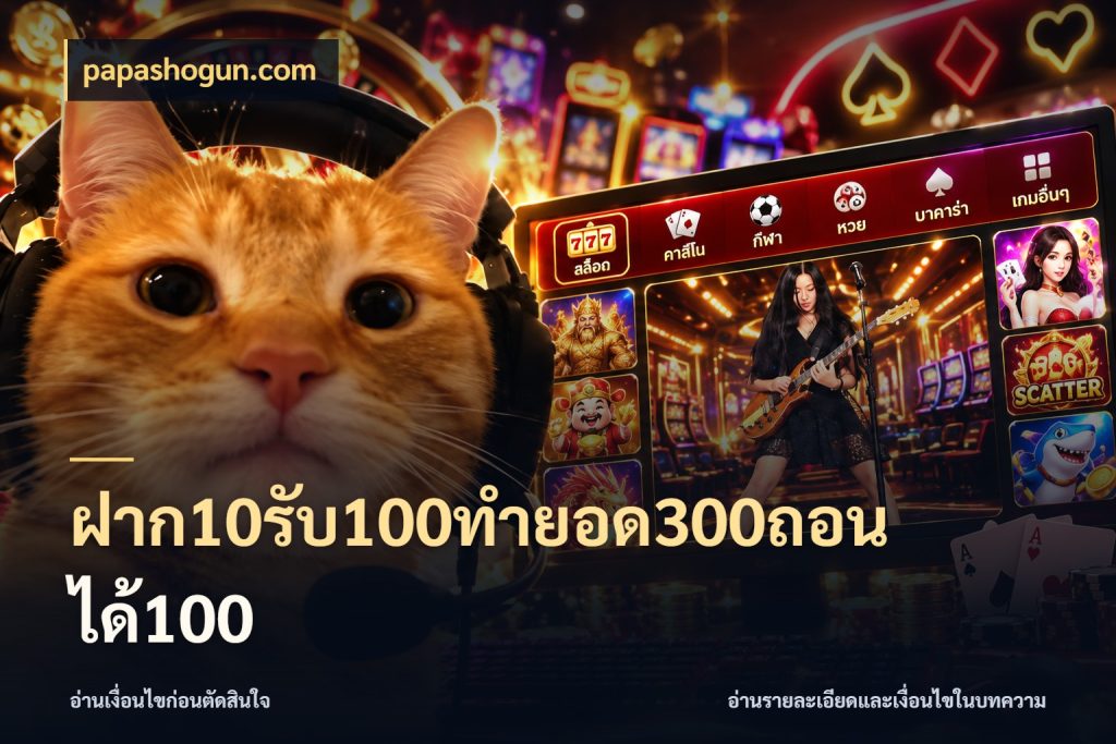ฝาก10รับ100ทํายอด300ถอนได้100 จับประเด็นยอดรับก่อนเลือกความสนุก สไตล์ papashogun.com