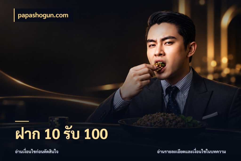 ฝาก 10 รับ 100 โปรกับเกมที่ชอบเลือกให้ตรงสไตล์ กับ papashogun.com