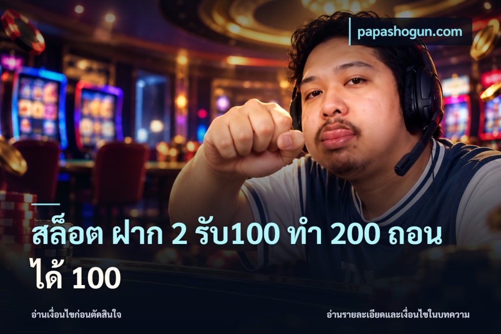 สล็อต ฝาก 2 รับ100 ทํา 200 ถอนได้ 100