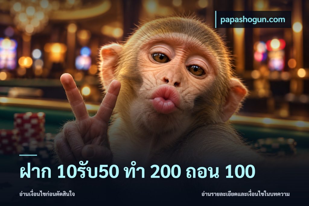 ฝาก 10รับ50 ทํา 200 ถอน 100