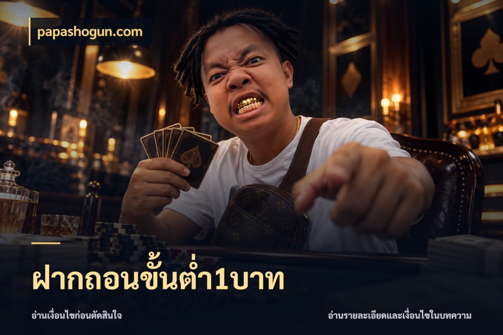 ฝากถอนขั้นต่ำ1บาท papashogun.com สายทุนน้อยเลือกความสนุกให้พอดี