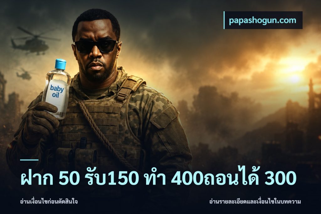 ฝาก 50 รับ150 ทํา 400ถอนได้ 300